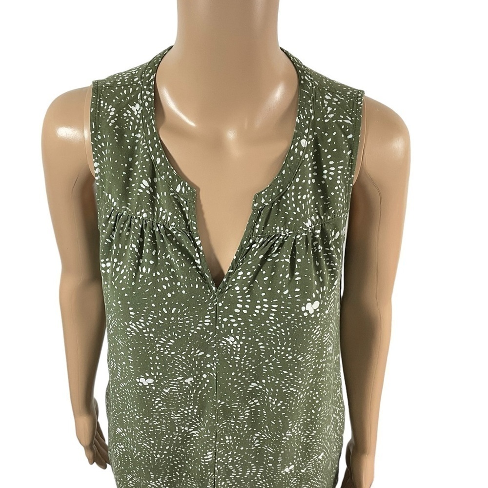 Gap Abstract Overall print sleeveless dress 100% rayon Pockets V-neck size Small - Picture 3 of 10